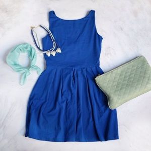 Susana Monaco Scoop Back Blue Dress in Small
